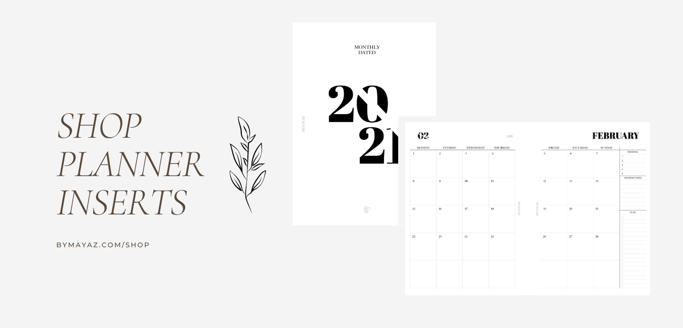 Shop By Maya Z Planner Inserts